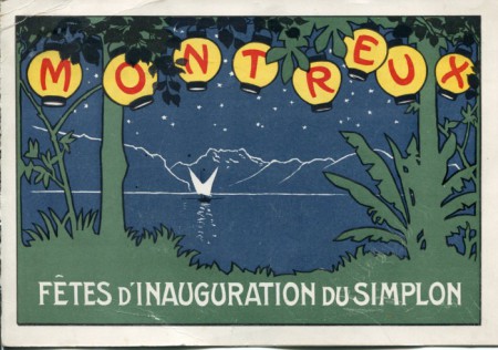 Speisekarte Festessen Eröffnung des Simplontunnels 1906